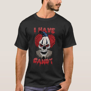 Griezelige clown enge Pierrot Jester Halloween Ik T-shirt