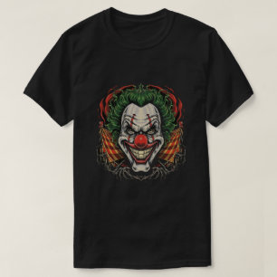 Griezelige Clown met griezelige grijns T-shirt