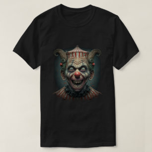 Griezelige Clown met griezelige grijns T-shirt