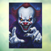 Griezelige clown-vensterstickers raamsticker (Vel 3)
