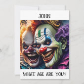  griezelige clowns verjaardags Kaart (Voorkant)