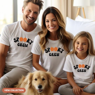 Griezelige Crew Halloween Matchende Familie Heren T-shirt