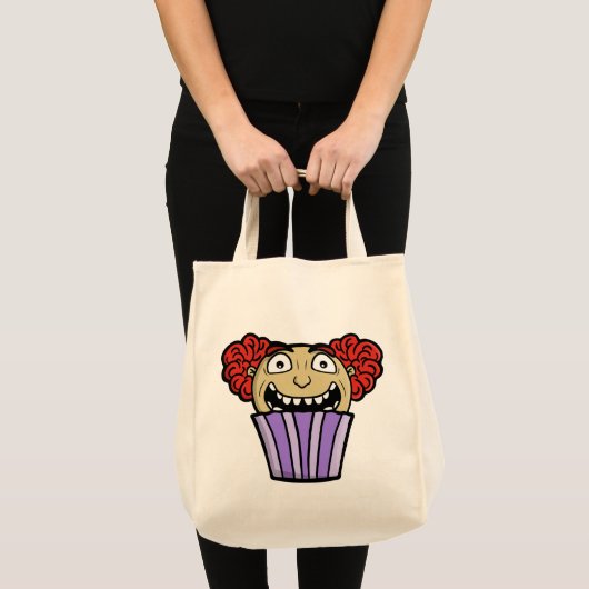 Griezelige Cupcake Clown Tote Bag (Voorkant (product))