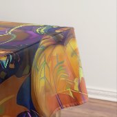 Griezelige Dachshund-hond Halloween-heks en pompoe Tafelkleed (Voorbeeld)