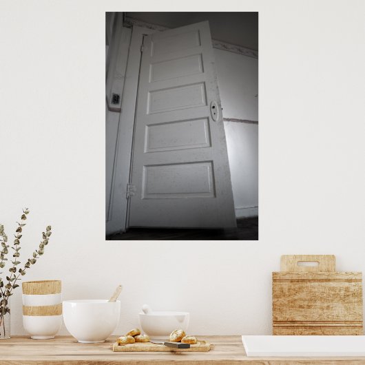 griezelige deur poster (Keuken)