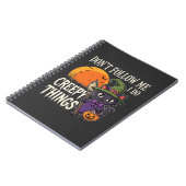 Griezelige Dingen Halloween Kat Heks Ontwerp_1 Notitieboek (Linkerzijde)