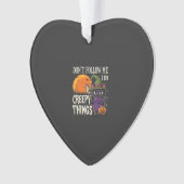 Griezelige Dingen Halloween Kat Heks Ontwerp_1 Ornament (voorkant)