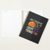 Griezelige Dingen Halloween Kat Heks Ontwerp_1 Planner (Display)
