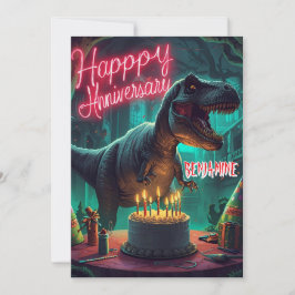 GRIEZELIGE DINOSAURUS VERJAARDAGS HALLOWEEN KAART