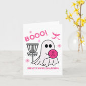 Griezelige Disc Golf Halloween Borstkanker Bewustz Kaart (Gele Bloem)