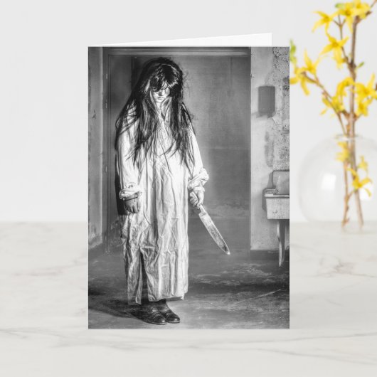 Griezelige Donkere Humor Kaart (Gele Bloem)