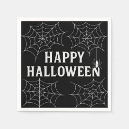Griezelige Dranken Gelukkig Halloween Spinnenwebbe Servet