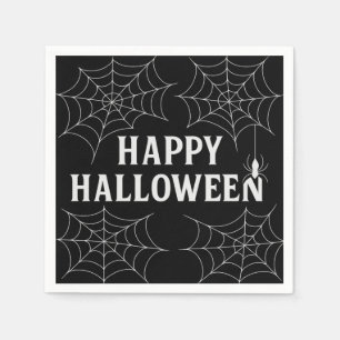 Griezelige Dranken Gelukkig Halloween Spinnenwebbe Servet