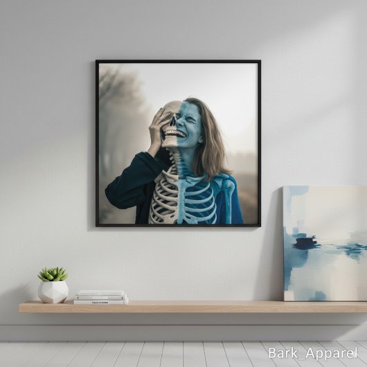Griezelige dubbele belichtingskunst poster