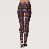 Griezelige Duitse Herdershond Halloween Heks Pompo Leggings (Achterkant)