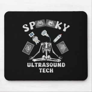 Griezelige echografietechnicus skelet Halloween ko Muismat