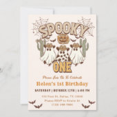 Griezelige Eén 1e Verjaardags Western Feestje Kaart (Voorkant)