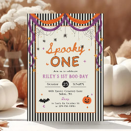 Griezelige Eén Halloween 1e Verjaardag Kaart