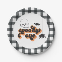 Griezelige Eén Halloween 1e verjaardag papieren bo
