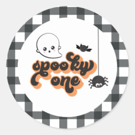 Griezelige Eén Halloween 1e Verjaardag Ronde Sticker