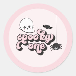 Griezelige Eén Halloween 1e Verjaardag Ronde Sticker
