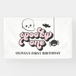 Griezelige Eén Halloween 1e Verjaardag Spandoek