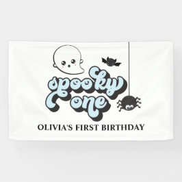 Griezelige Eén Halloween 1e Verjaardag Spandoek