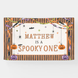Griezelige Eén Halloween Geest 1e Verjaardagsuitno Spandoek