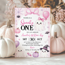 Griezelige Eén Halloween Geest Roze Verjaardagsfee