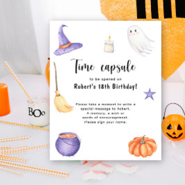 Griezelige Eén Halloween Tijdscapsule 1e verjaarda Poster