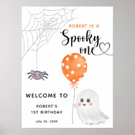 Griezelige Eén Welkom op de 1e verjaardag Poster