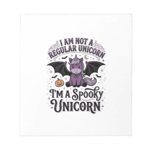 Griezelige Eenhoorn Halloween Vintage Gravure Shir Notitieblok