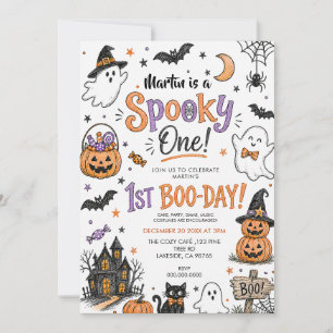 Griezelige Eerste Verjaardag Halloween Kaart
