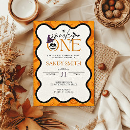 Griezelige Eerste Verjaardag Halloween Sfeer Kaart