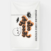 Griezelige eerste verjaardag Halloween Spandoek (Verticaal)