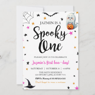 Griezelige Eerste Verjaardag Halloween Uitnodiging