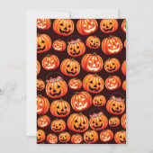 Griezelige Eerste Verjaardag Halloween Uitnodiging (Achterkant)