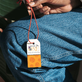 Griezelige eerste verjaardag met Halloween Cadeaulabel