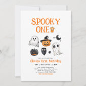 Griezelige eerste verjaardag met Halloween Kaart (Voorkant)