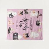 Griezelige eerste verjaardagsfeest voor meisjes me wandkleed (Voorkant (horizontaal))