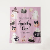 Griezelige eerste verjaardagsfeest voor meisjes me wandkleed (Voorkant)