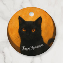 Griezelige Elegantie Halloween Zwarte Kat Oogstmaa