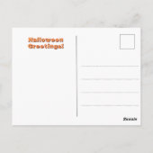 Griezelige en enge Halloween-vogelverschrikker-ans Briefkaart (Achterkant)