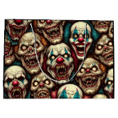 Griezelige enge clown zombie groot cadeauzakje (Achterkant)