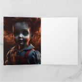 Griezelige enge enge horror Halloween-thema pop Kaart (Binnen)