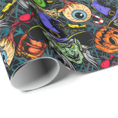 Griezelige enge Halloween spooky Cadeaupapier (Rol Hoek)