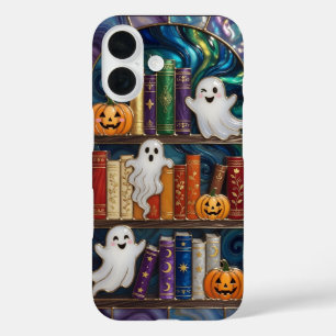 Griezelige esthetische iPhone-hoes Geest Pompoen B iPhone 16 Hoesje