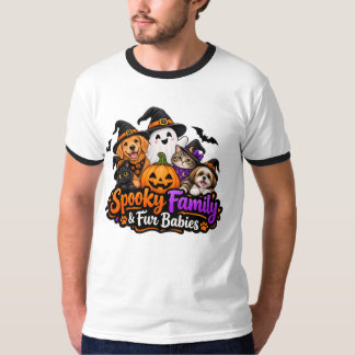 Griezelige Familie & Pelsbaby's Halloween | Mooie T-shirt