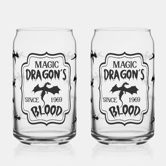 Griezelige Fantasy Gotische Drinkglas Blikvorm Glas (Links)