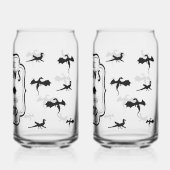 Griezelige Fantasy Gotische Drinkglas Blikvorm Glas (Achterkant)